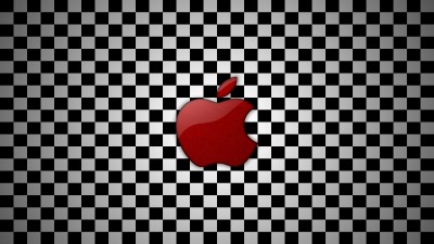 شطرنجی-سیب-اپل-سیاه و سفید